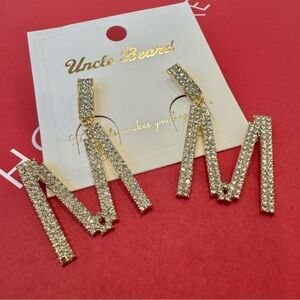 Brand New Letter M Chunky Earring